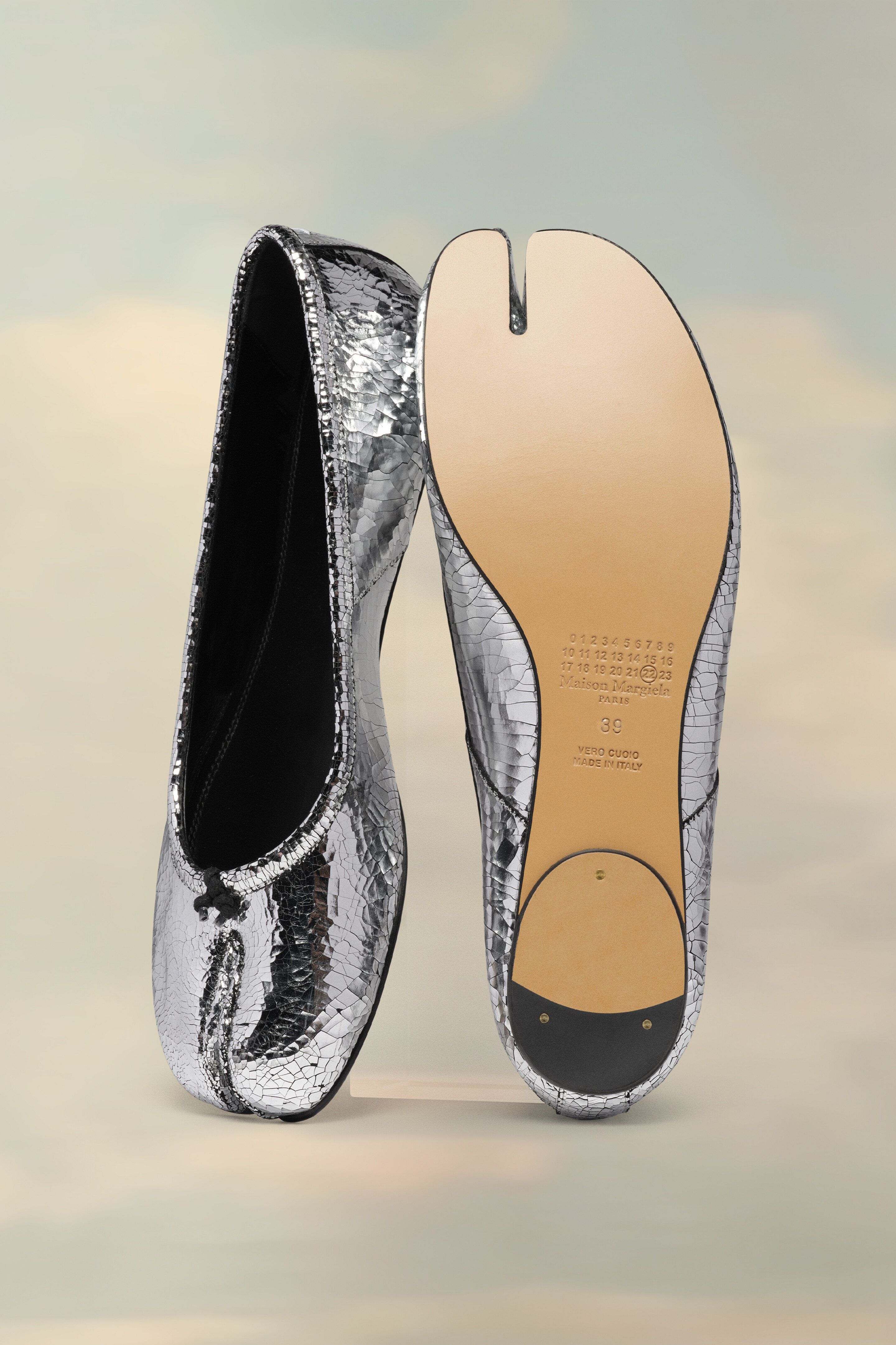 Ballerines Tabi Mirror Argent