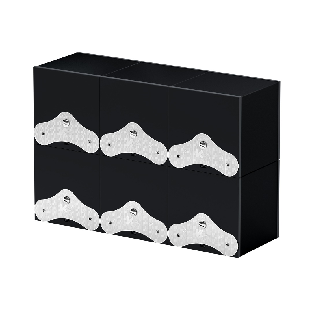 SwissKubik Masterbox Aluminium Schwarz - 6 Uhren