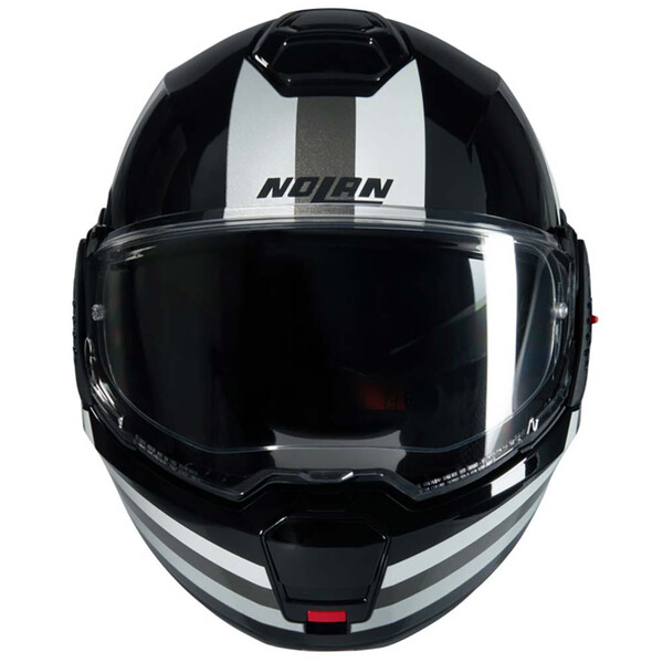 Nolan - Casque N120-1 Lineo N-Com Noir / Blanc / Argent / Brillant