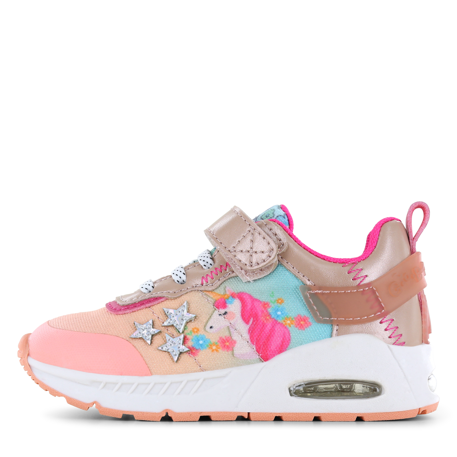 Go Bananas sneaker klittenband – Unicorn Metallic, Microleer | Meisjes scho