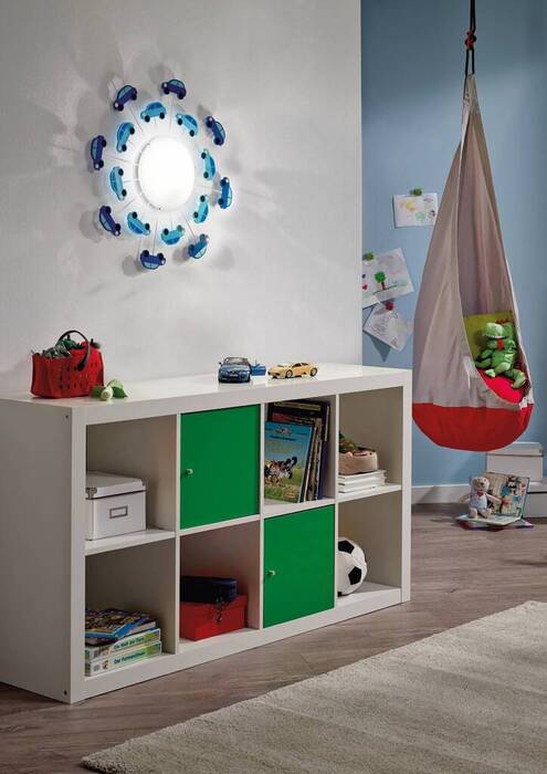Eglo Viki 1 loftlampe med blå biler Ø63 cm