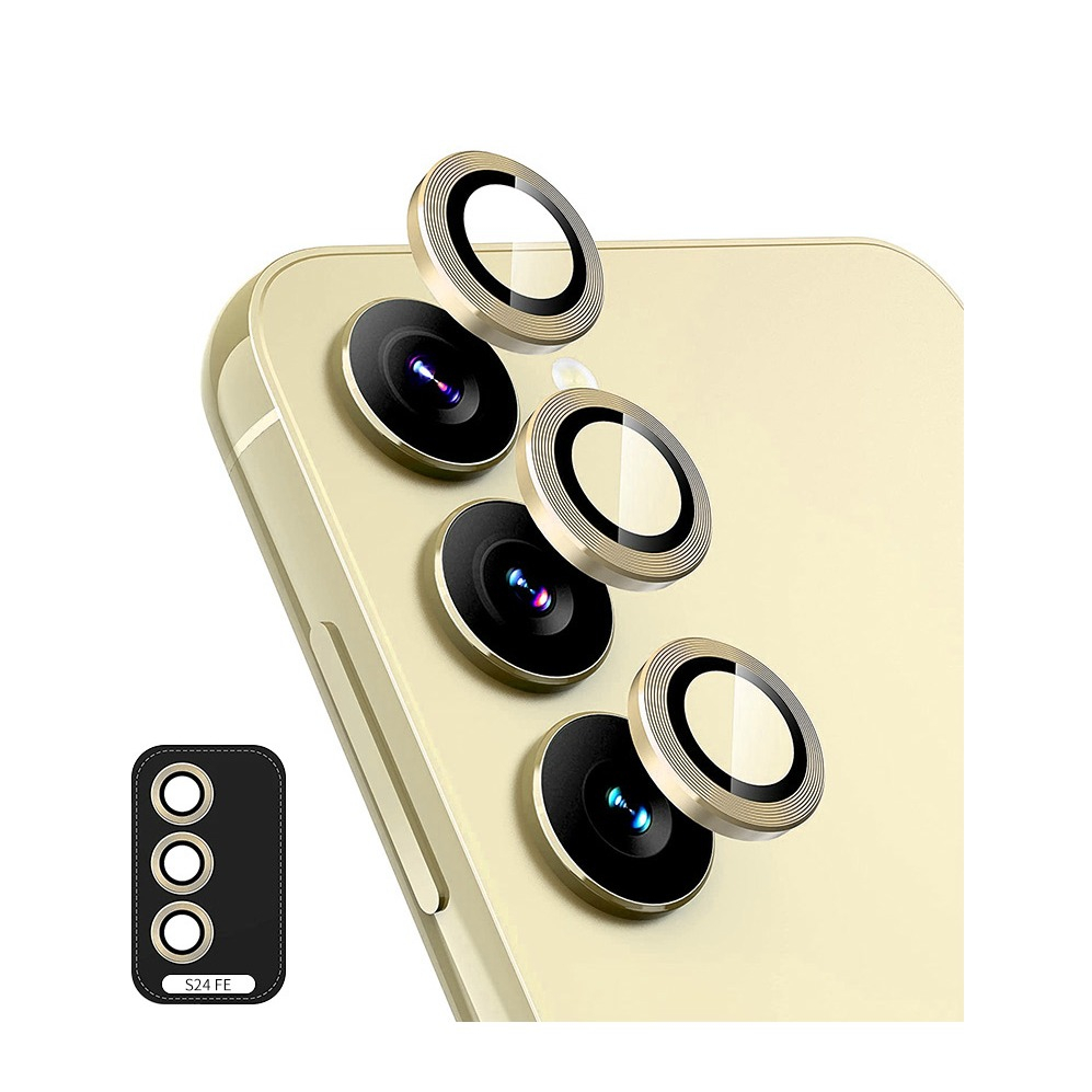 Samsung Galaxy S24 FE Kameraschutz Objektiv Ring Protector Abdeckung - Gold