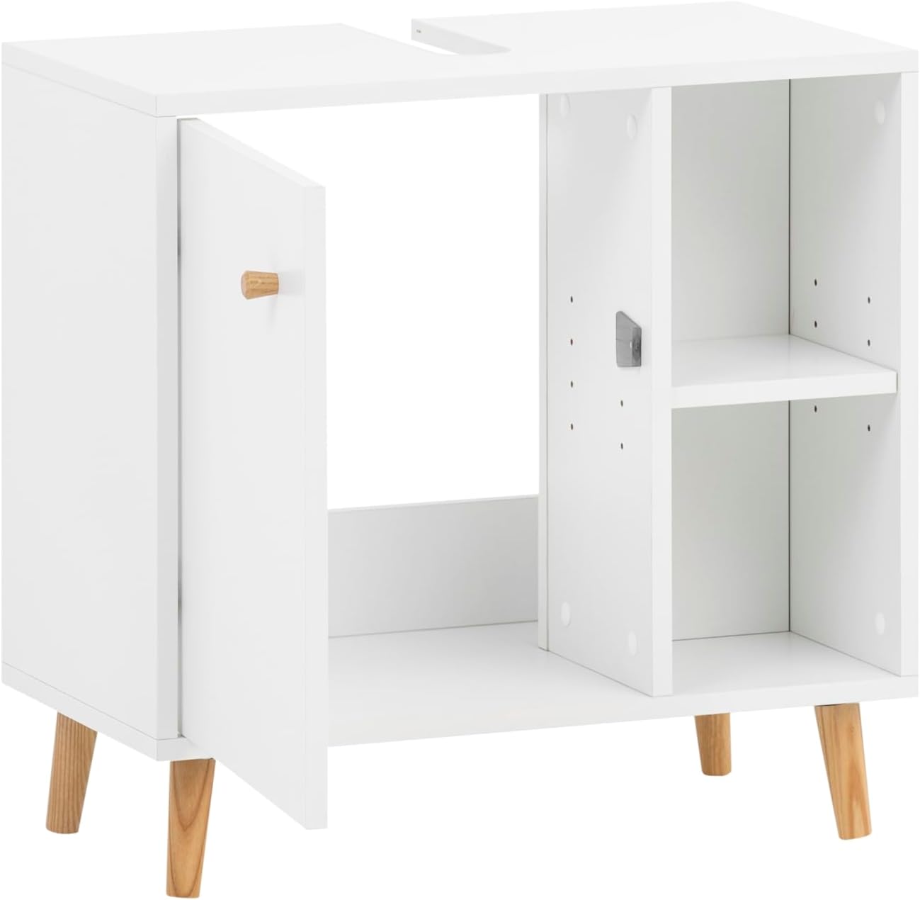 Schildmeyer Bjarne Waschbeckenunterschrank 158499, weiß matt, 60,2 x 33 x 59,3 cm