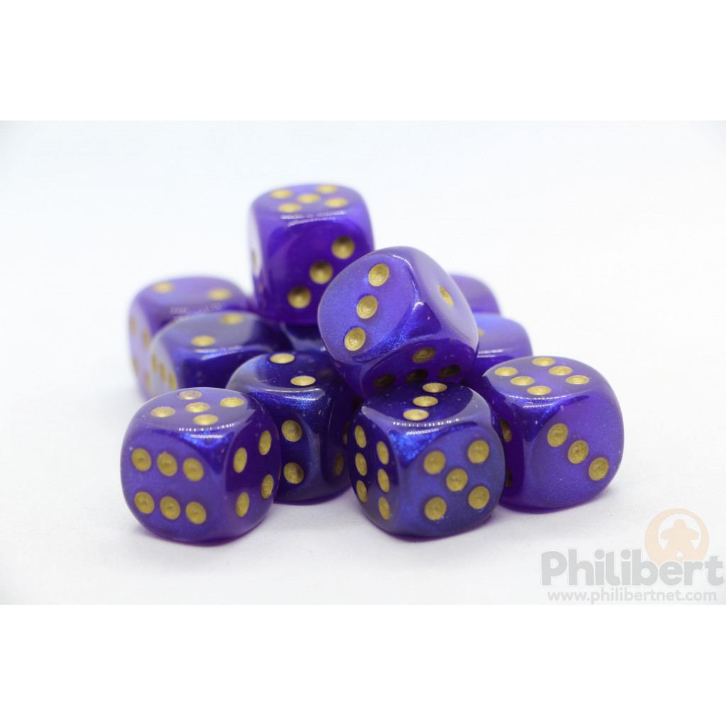 Set de 12 Dés 6 Faces Chessex : Borealis