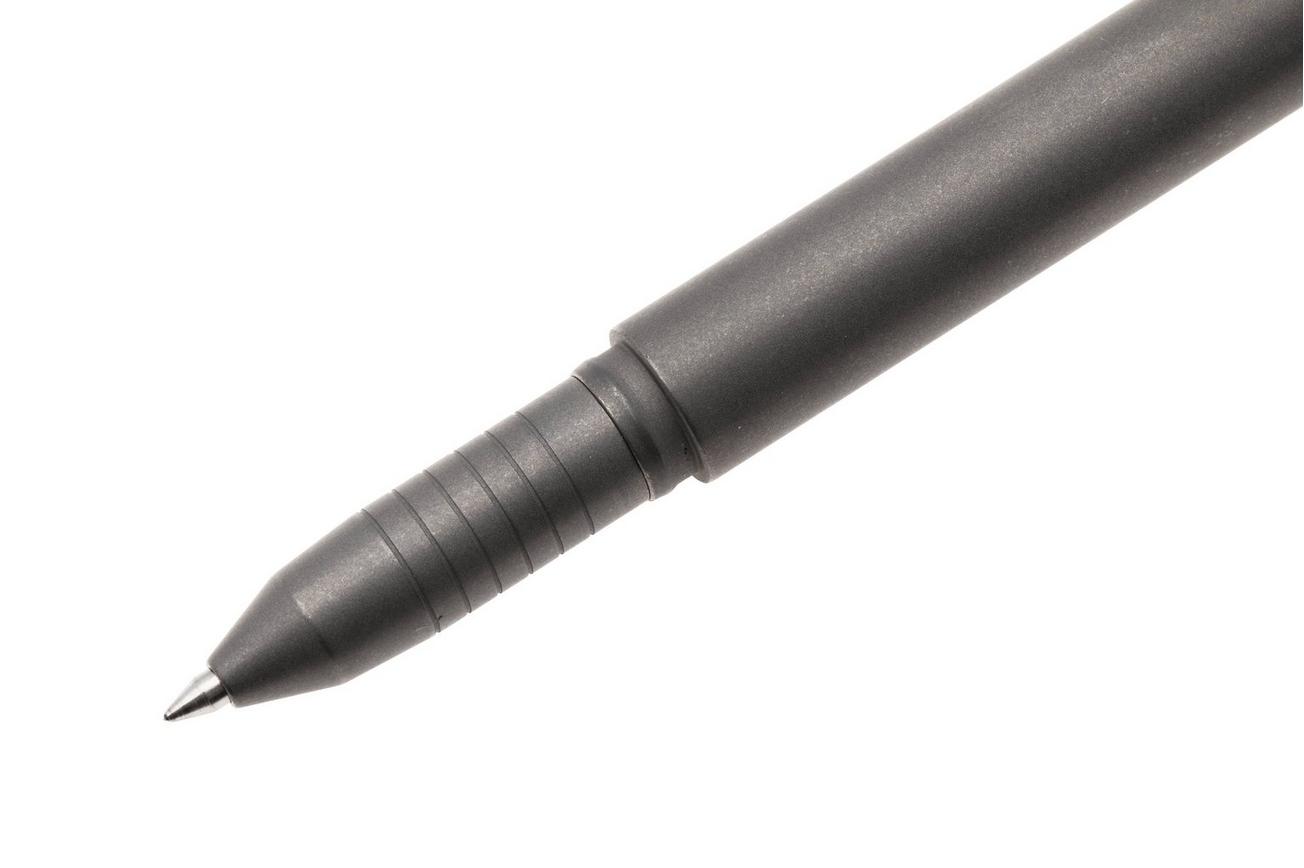 Big Idea Design Base Line Capped Pen BS-CA-SW Stonewashed Titanium, everyday carry pen