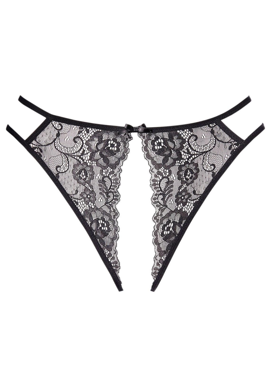 petite fleur gold Slip-Ouvert , aus transparenter, floraler Spitze