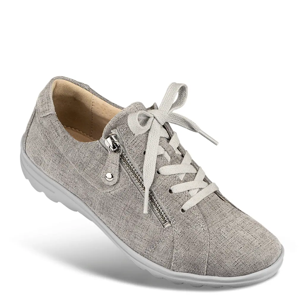 DAMEN - Schnürschuh MAXIMA grau-geprägt