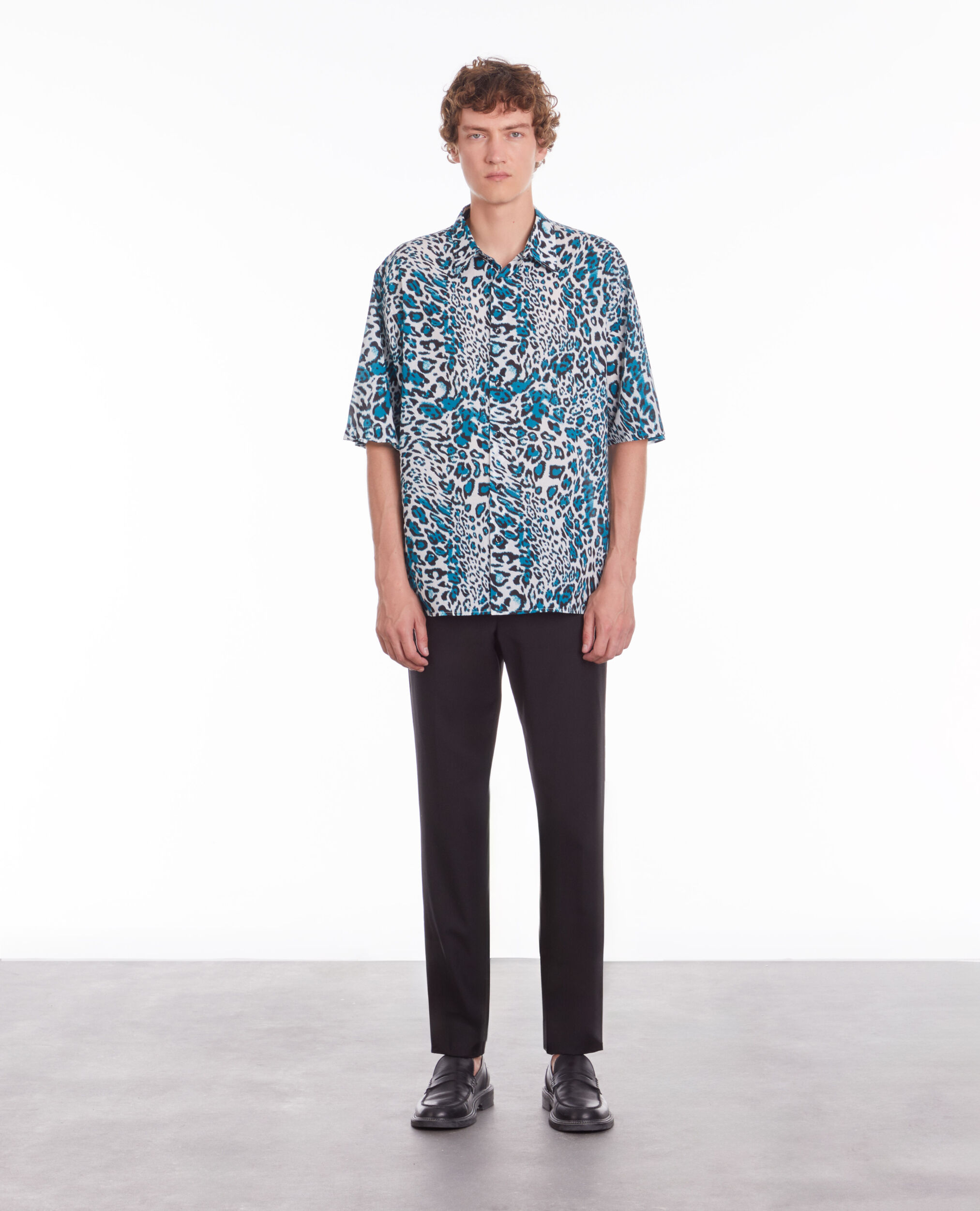 Chemise imprimée manches courtes en coton