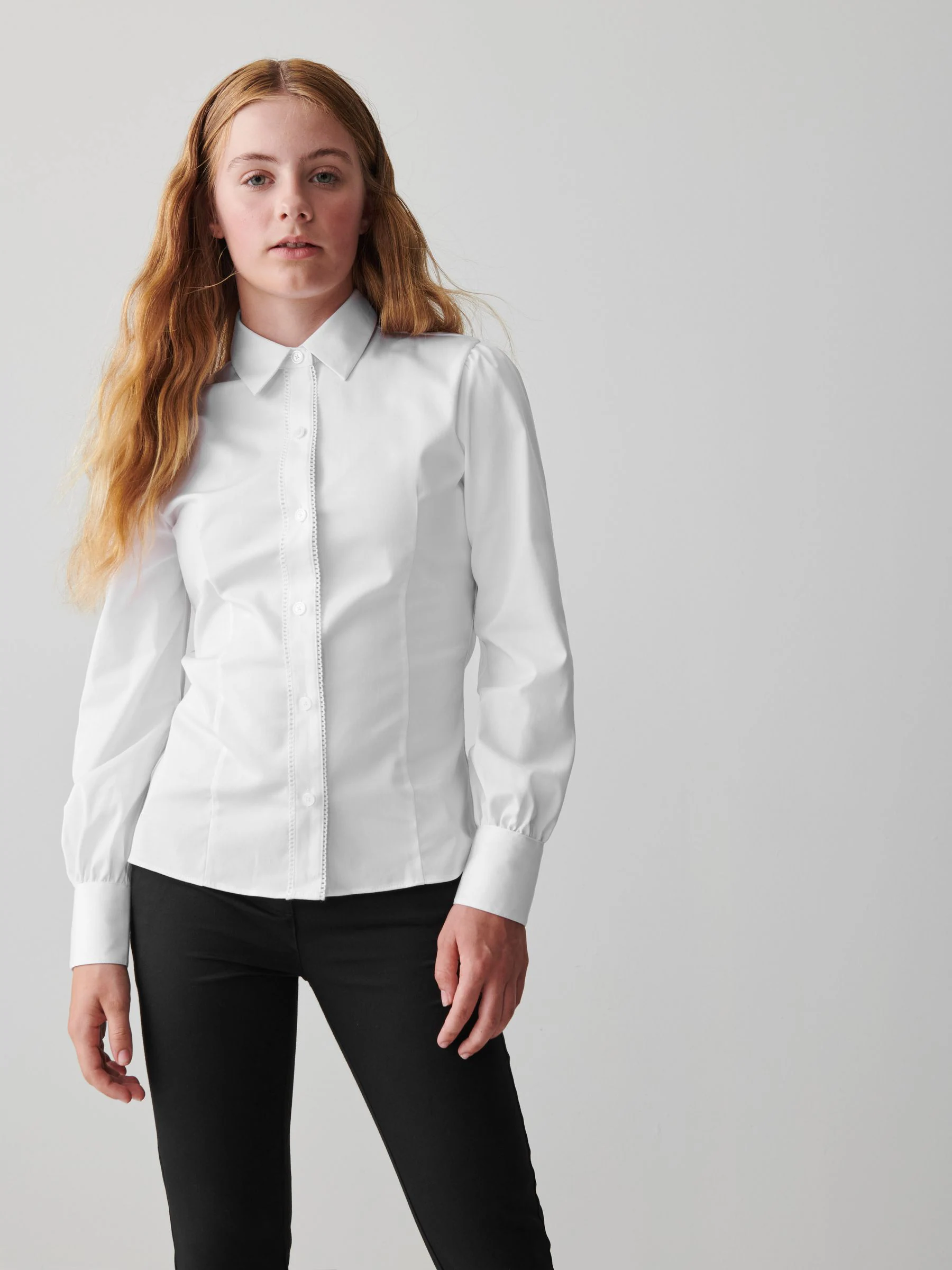 Clarks Fitted Long Sleeve School Shirt