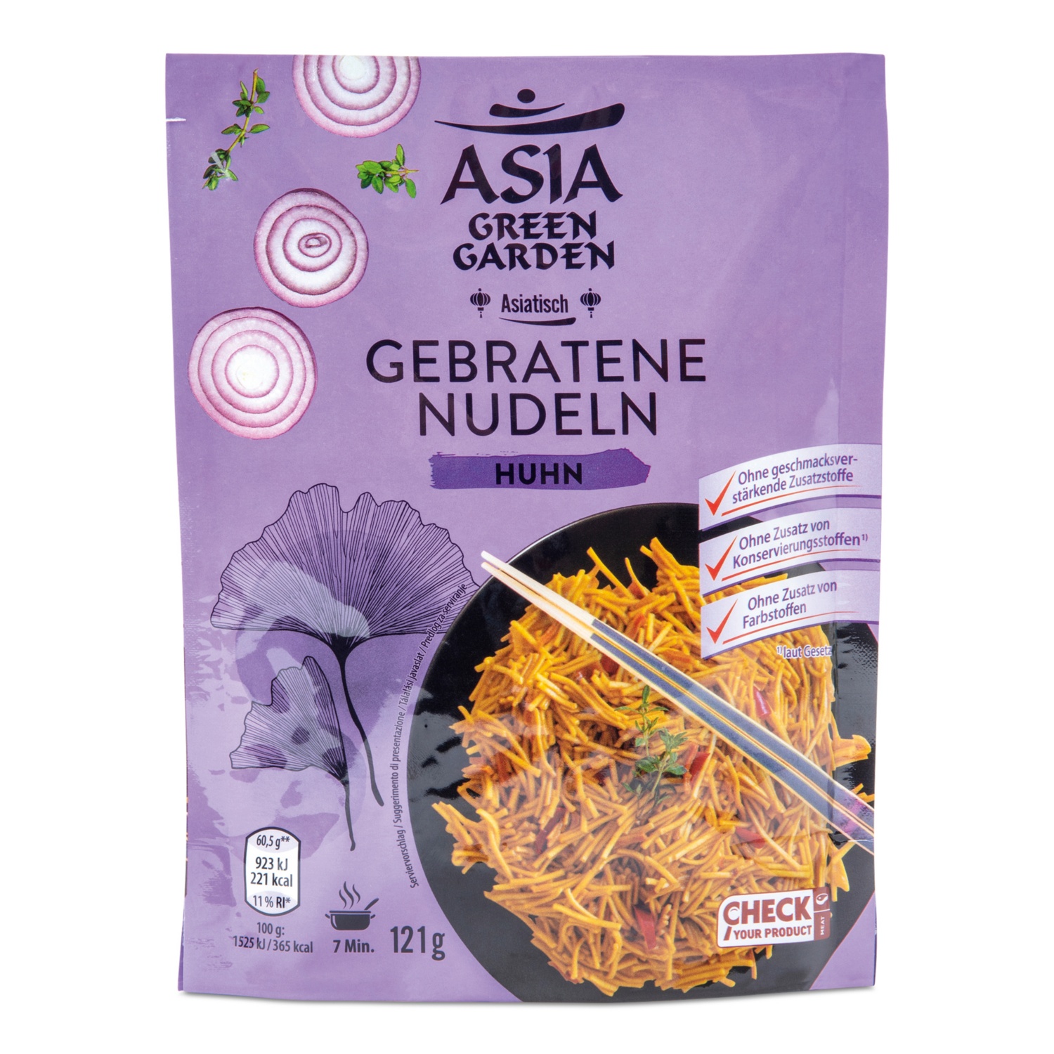 ASIA GREEN GARDEN Asia Fertiggerichte, gebratene Nudeln Huhn 124 g