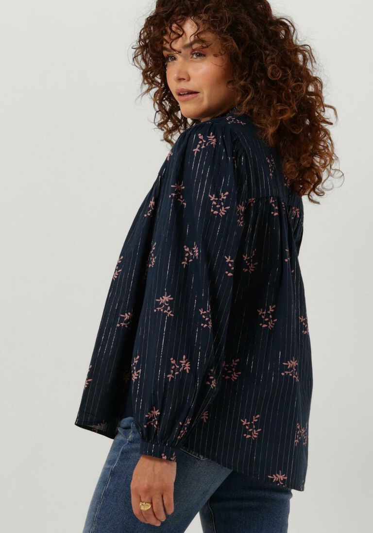 LOLLYS LAUNDRY donkerblauwe lollys laundry blouse cara shirt