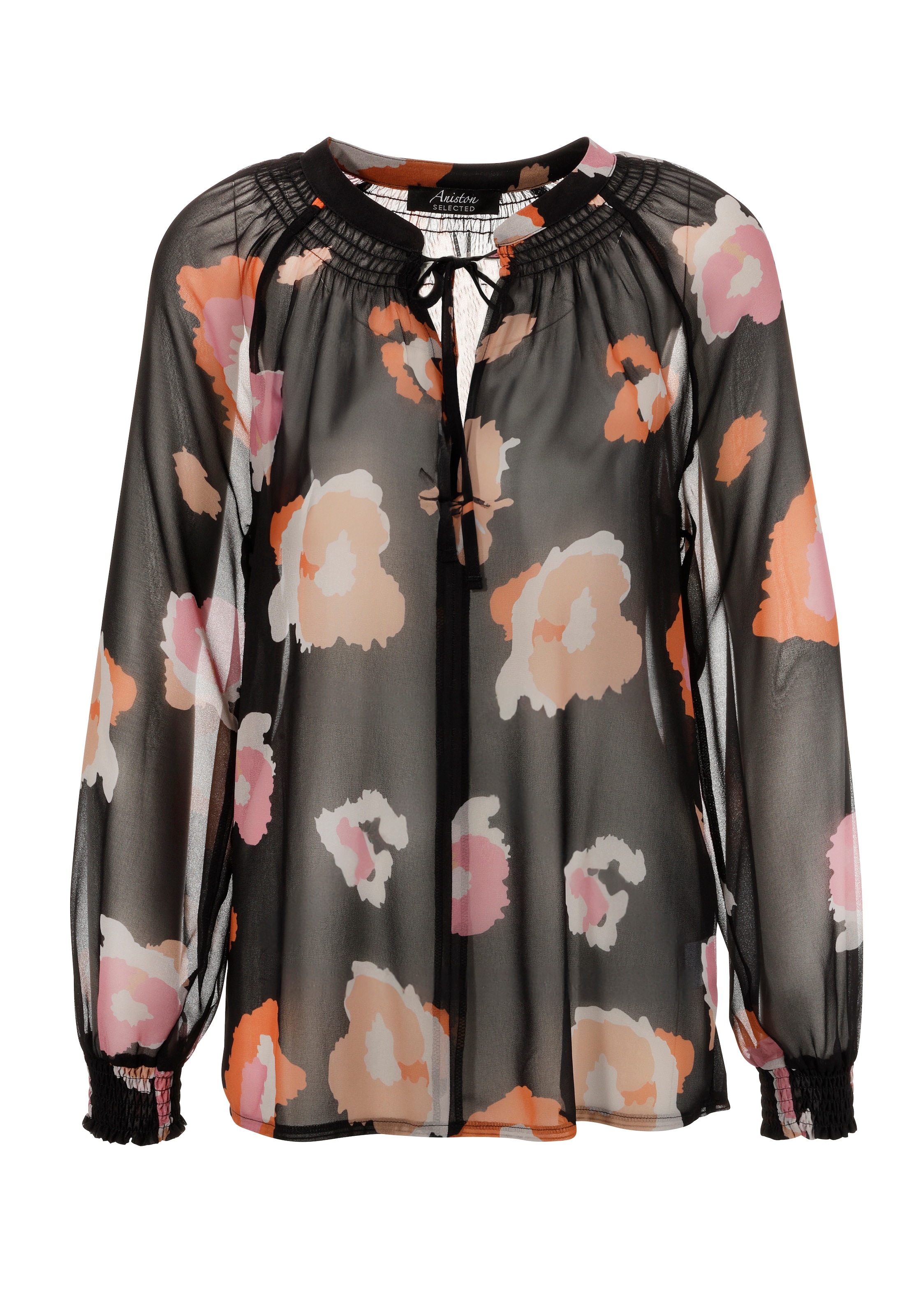 Aniston SELECTED Schlupfbluse , aus transparentem Chiffon