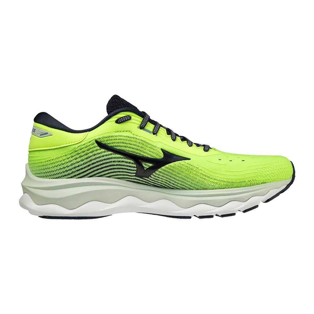 Mizuno WAVE SKY 5 - Chaussures running Homme nlime/teclipse/omushroom