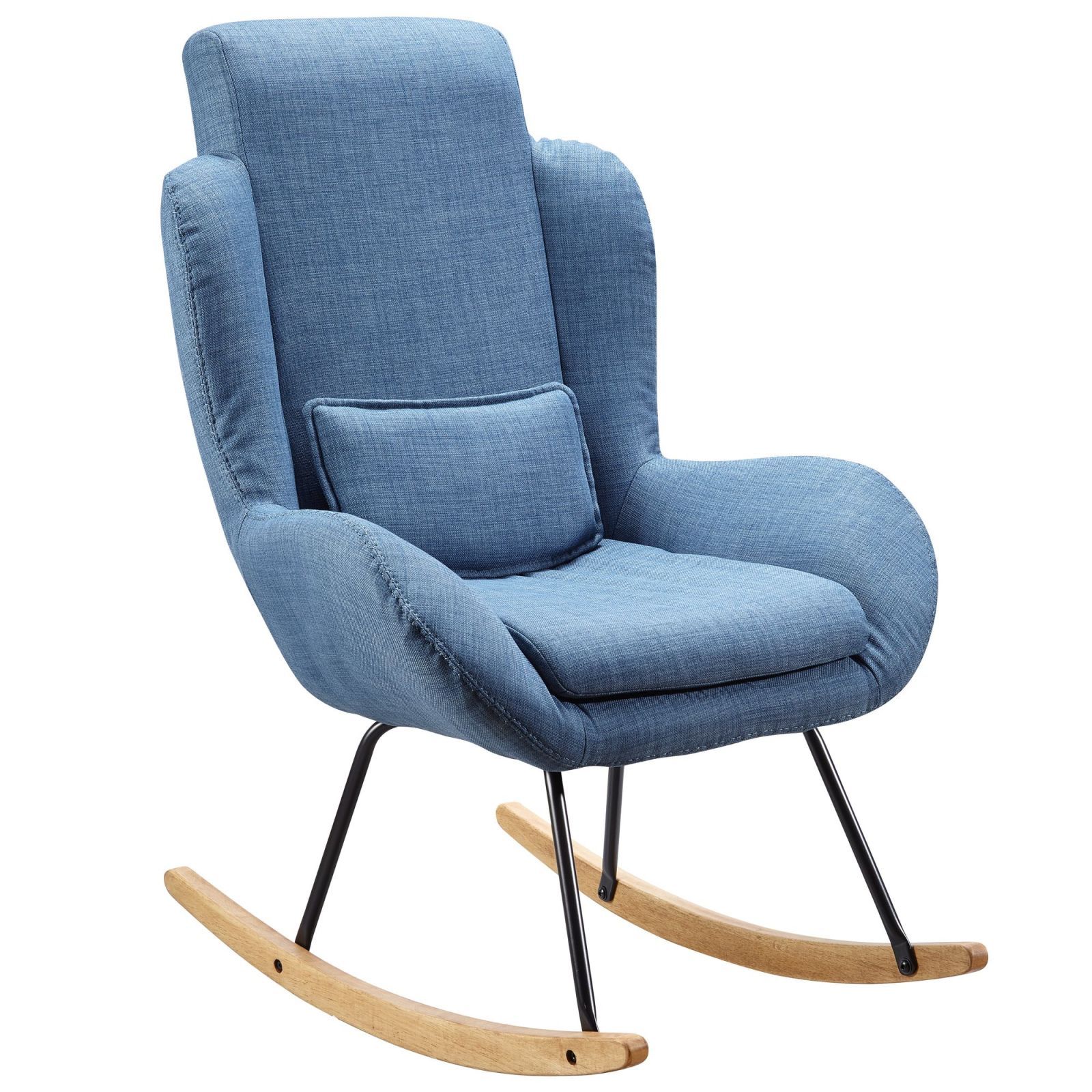 Schaukelsessel - blau - mit Kissen