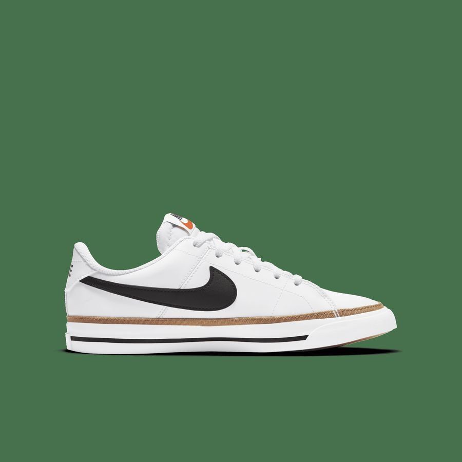 Nike Court Legacy Big Kids' Shoes WHITE/BLACK-DESERT OCHRE-GUM LIGHT