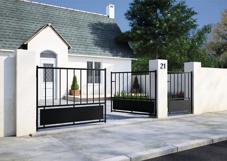 Portail acier Wales 300x120