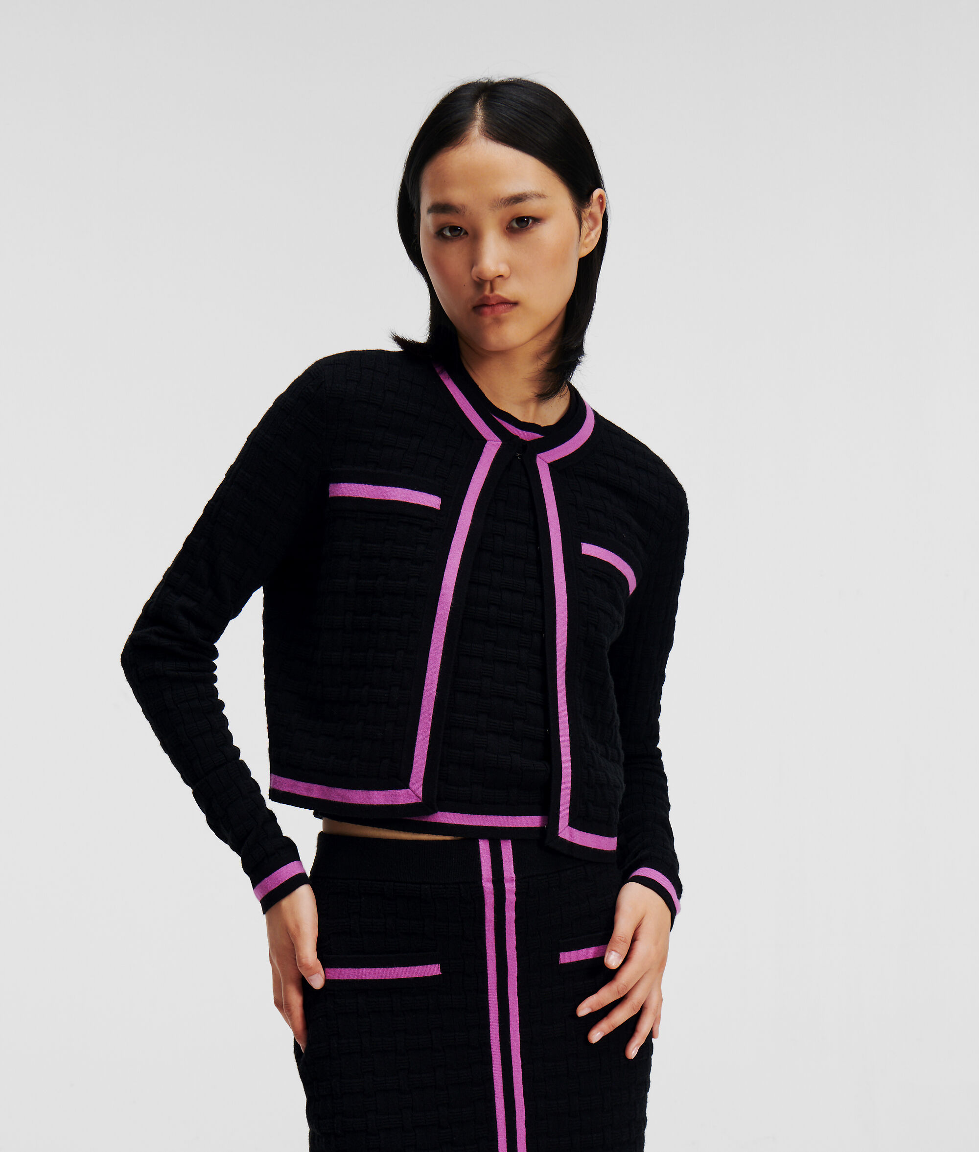 CARDIGAN EN MAILLE TEXTURÉ
