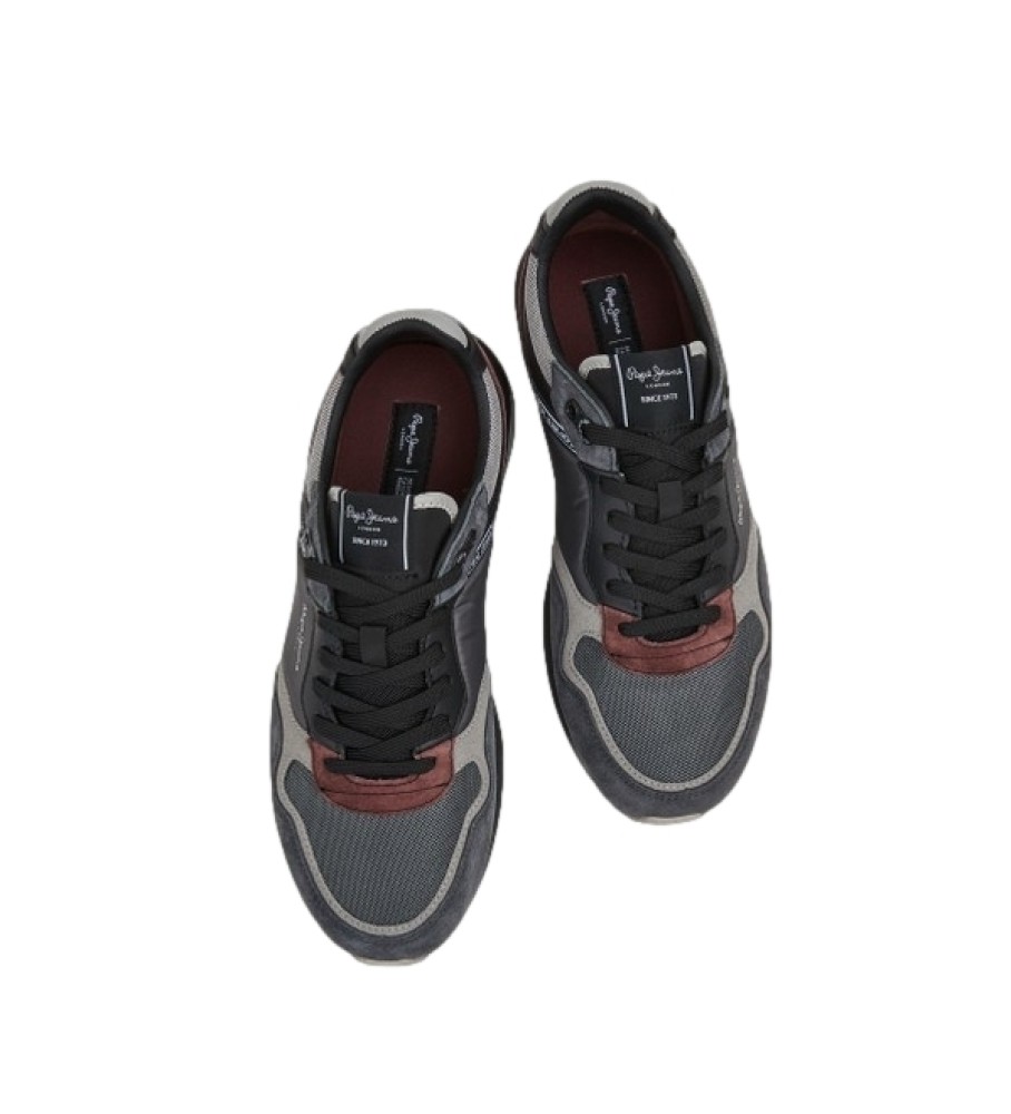 Tênis Pepe Jeans London Pro Urban 22 em couro cinza