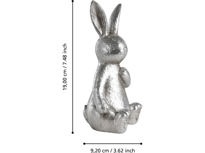 EGLO Hase Chilandy 19 cm, Silber Hasenfigur