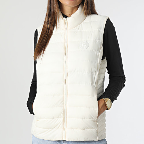 Doudoune Sans Manches Femme Terry 2 Ecru