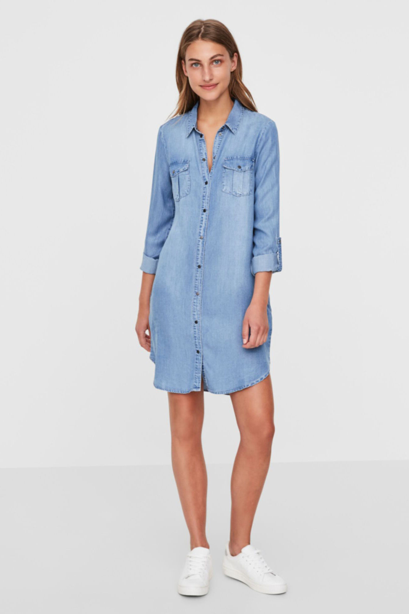 Vestido camisa jeans TENCEL™ - Azul