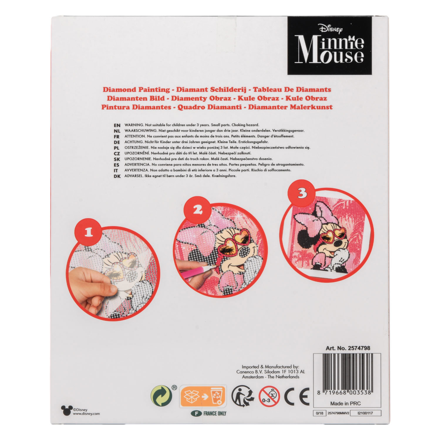 Minnie Mouse Diamond Painting Schilderij