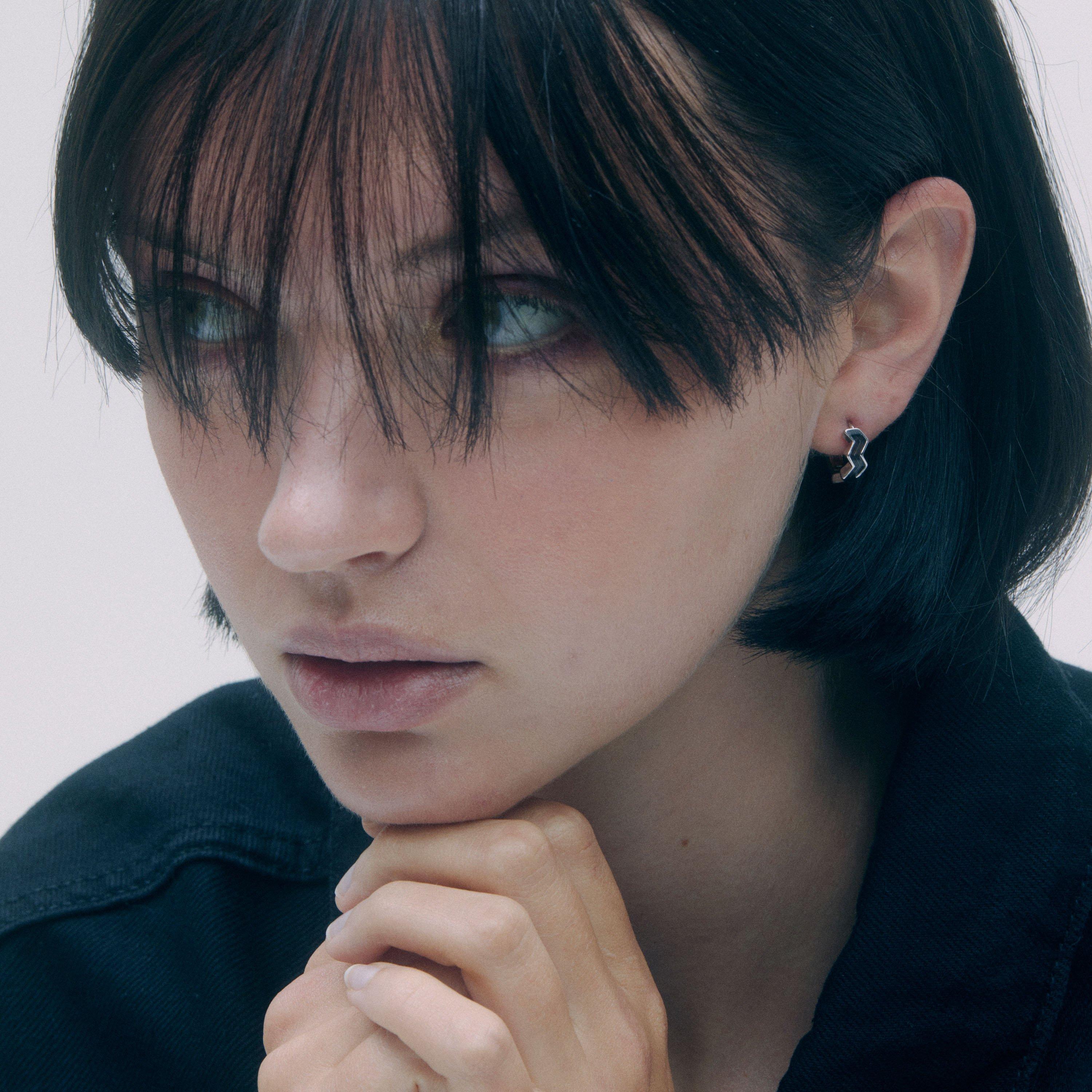 All We Are Oceano Enamel Huggie Earrings