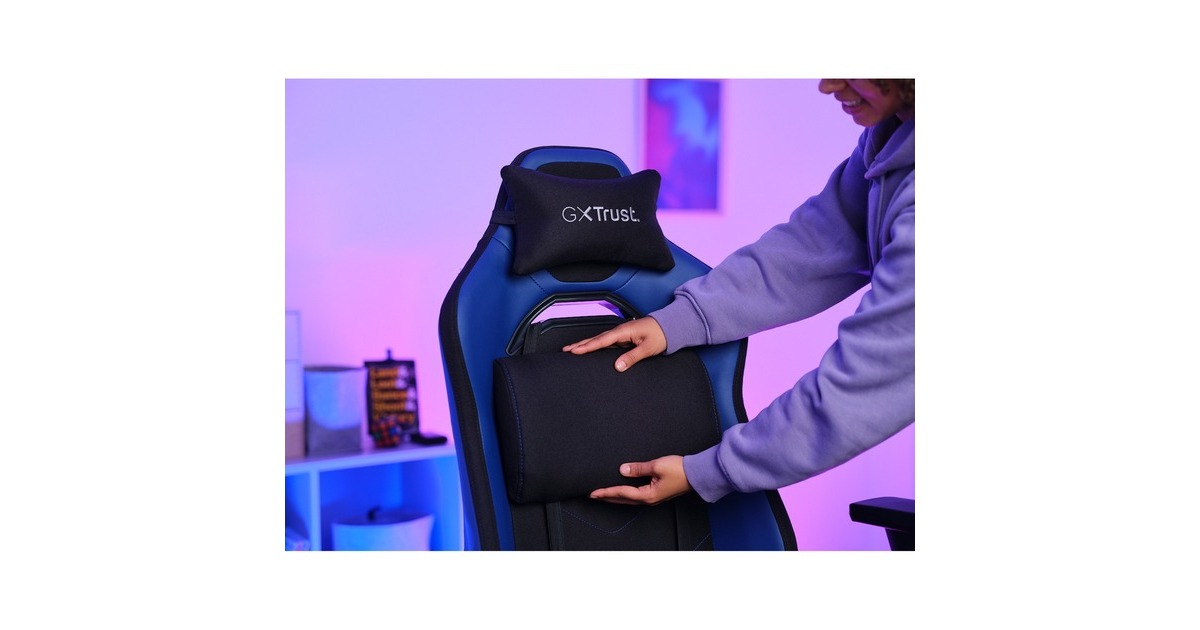 TrustGXT 714B Ruya gamingstoel  (Blauw/zwart)