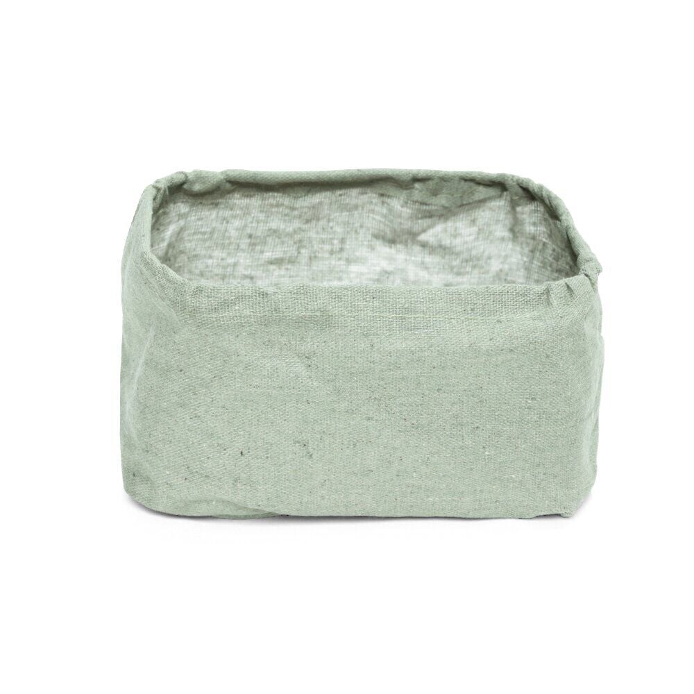 Panier de rangement vert ou marron 17x12xH10cm - 2 modèles