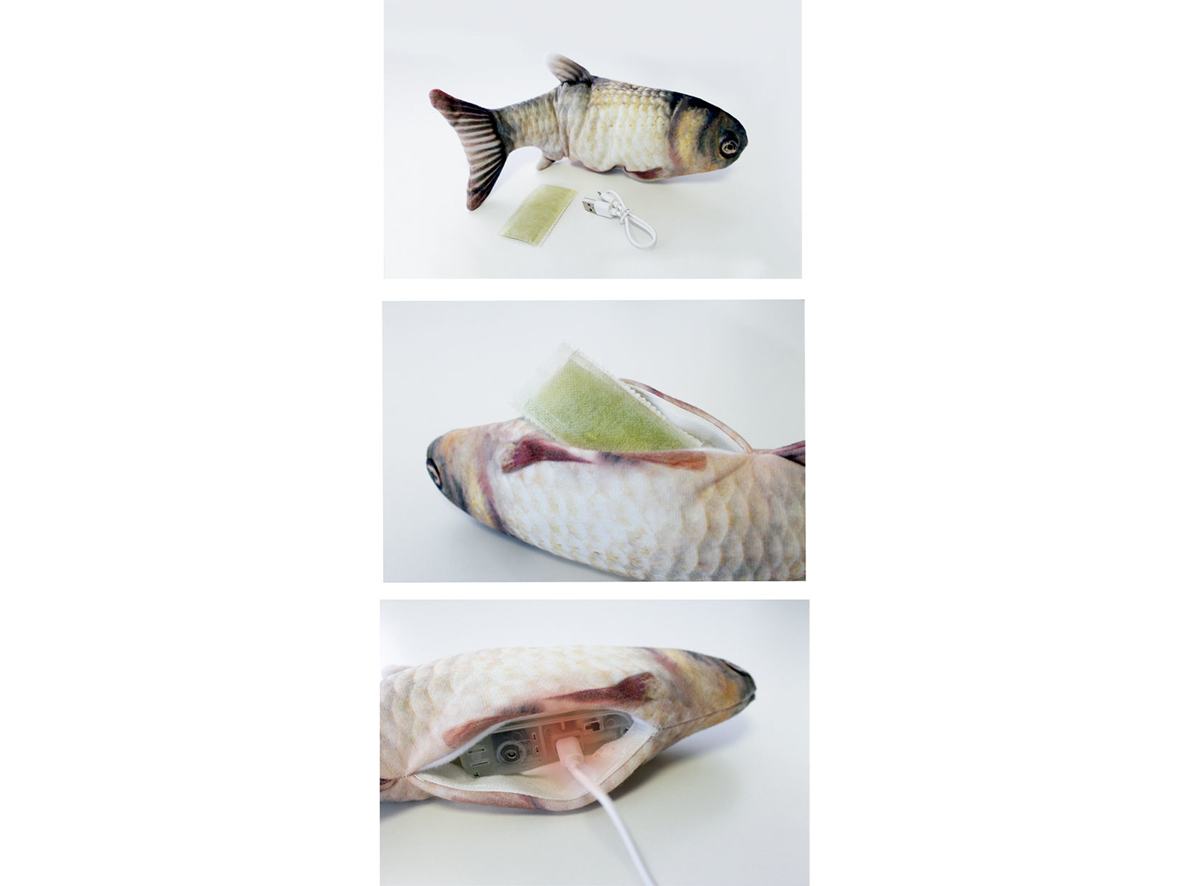 BRINQUEDO MAGIC FISH PRATEADO 32X13X5