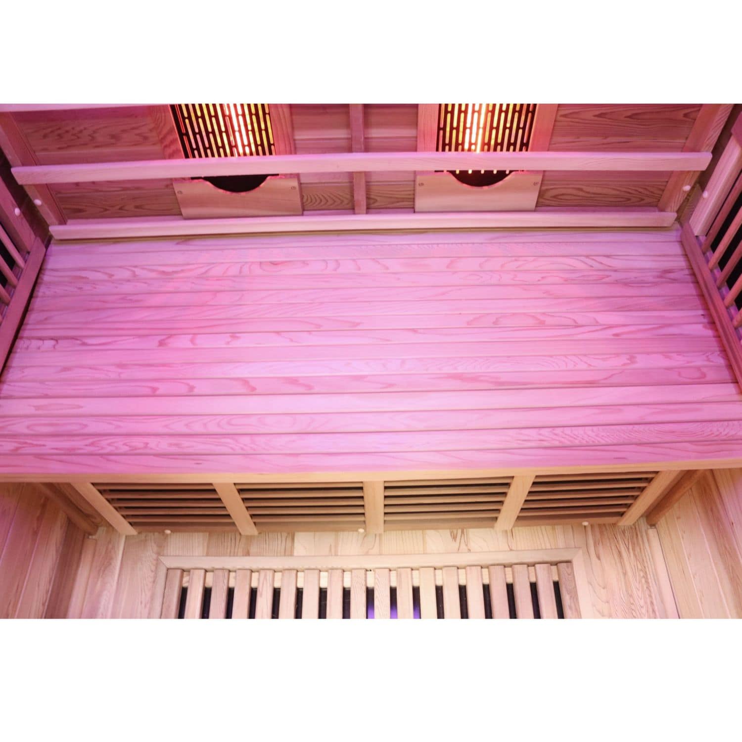 Dewello® Infrarotkabine Infrarotsauna TORONTO 127cm x 106cm inkl. 4 Vollspektrumstrahler, 4 Karbonstrahler, 4 Personen