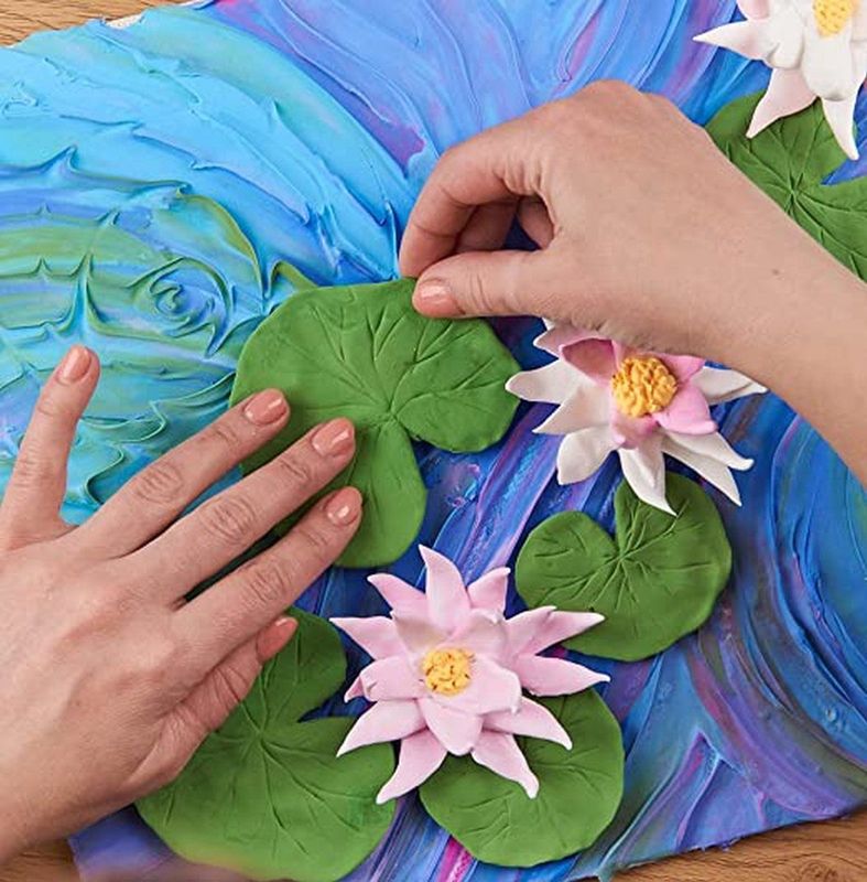 Oktoclay - Set Waterlelies - Klei - 3D Kunstwerk - Creatief Spel