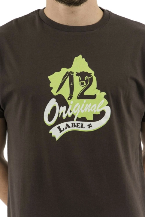 tee shirt adn12 original label marron