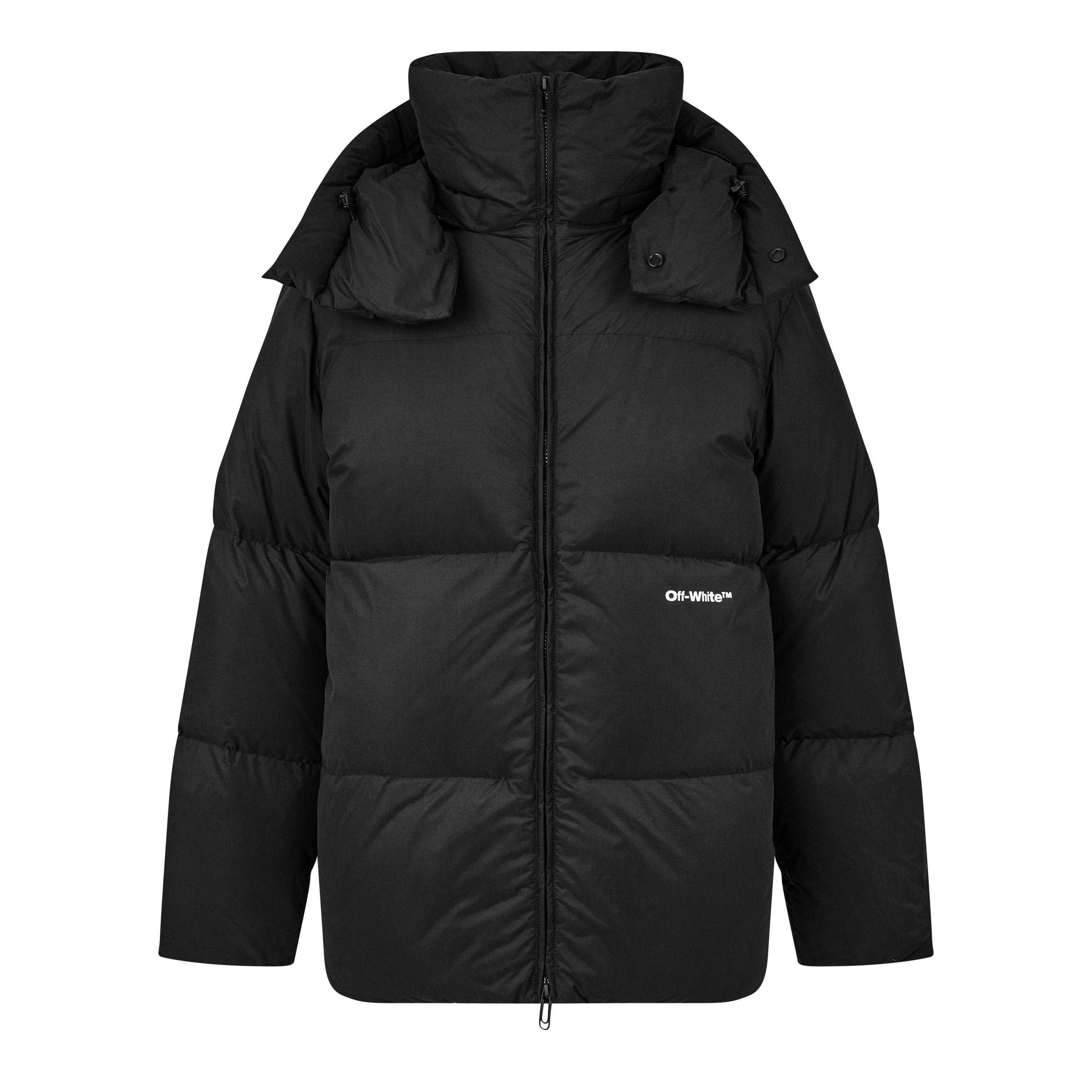 Off White Hooded Down Puffer Jacket