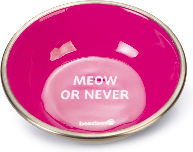 Beeztees kattenvoerbak Meow roze D 13 H 4 cm