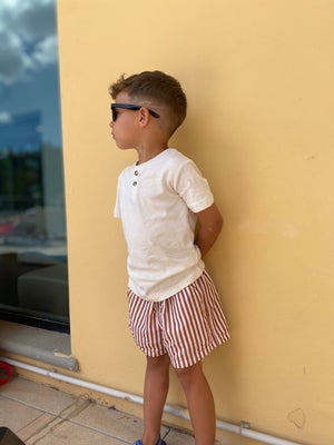 Nordbjørn Solarino Badebukser, Brown Stripe