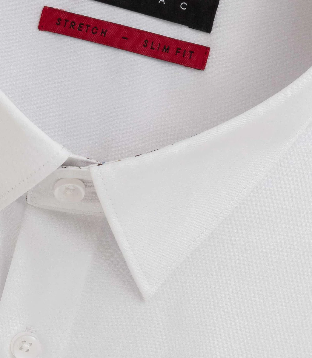 Chemise unie fantaisie blanche 