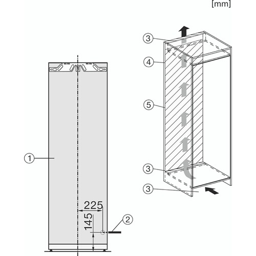Réfrigérateur 1 porte Miele K 7747 D - ENCASTRABLE 177 CM