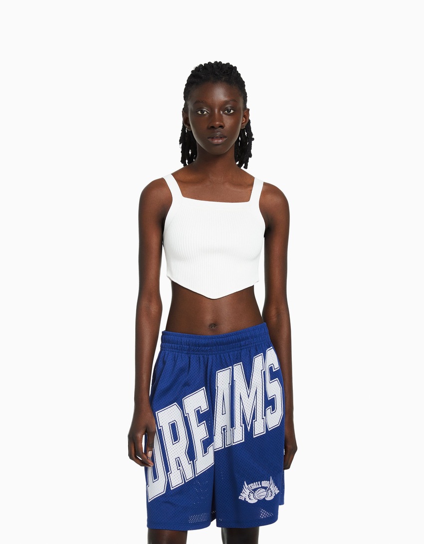 Bermuda de malha estampada