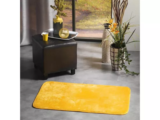 Tapis d'intérieur rectangle en imitation velours 