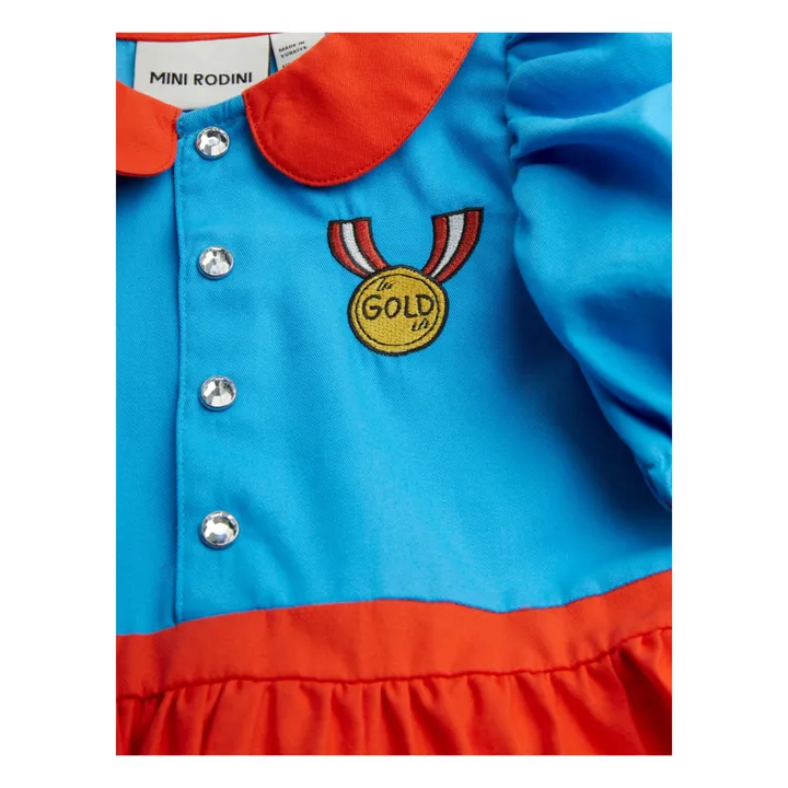 Mini Rodini Robe Médaille Coton Bio | Rouge