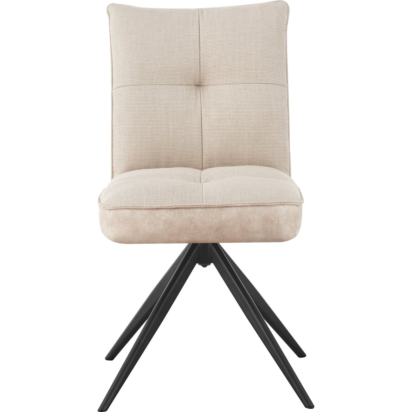 Polsterstuhl Lukas Kunstlederoptik/Stoff beige, drehbar