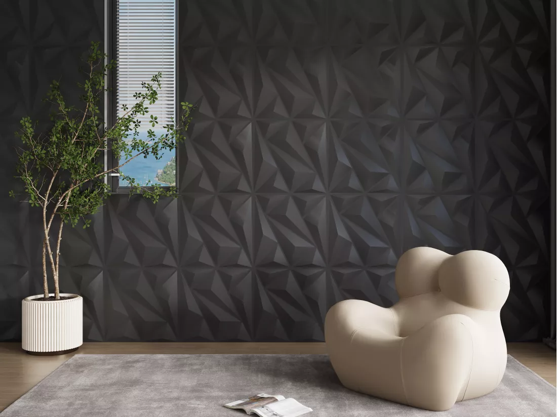 Panneau mural 3D à peindre - pack de 3m² - lot de 12 pièces - CARNO
