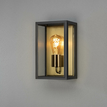 Konstsmide buitenlamp Carpi messing/zwart 18x30cm