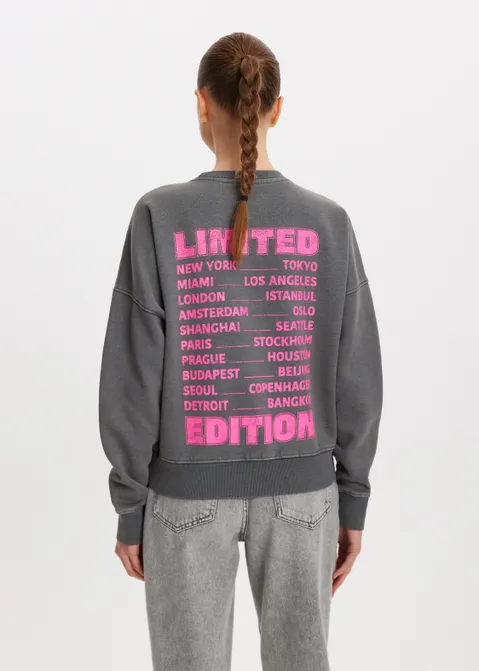 Sweater met print limited grijs (GRS.ACD)