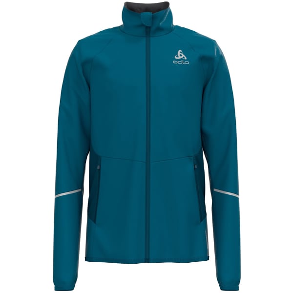 Veste ski de fond ODLO BRENSHOLMEN JACKET JR SAXONY BLUE/DEEP DIVE