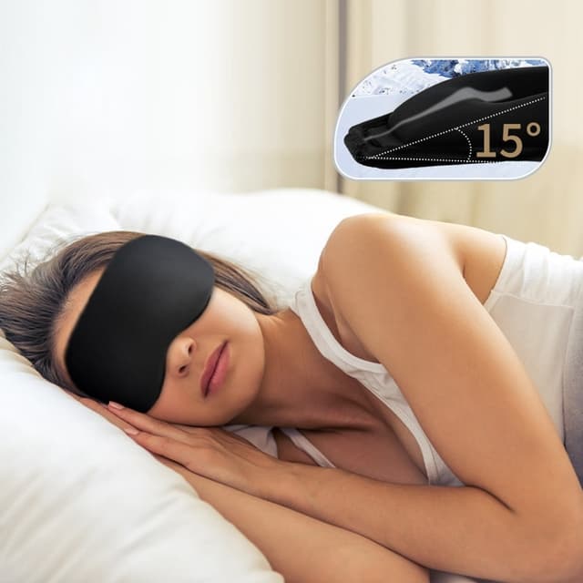 Ultra blød sovemaske Sort