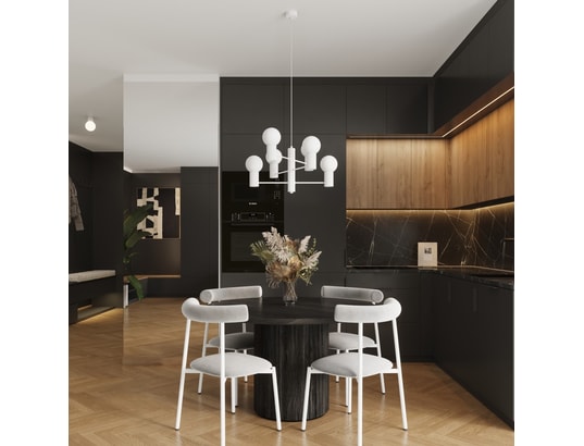 SOLLUX LIGHTING - Lustre halo 6 blanc