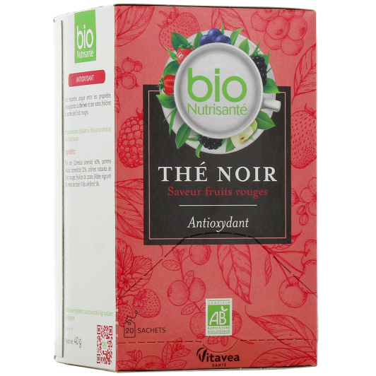 Nutrisanté thé noir antioxydant bio saveur fruits rouges