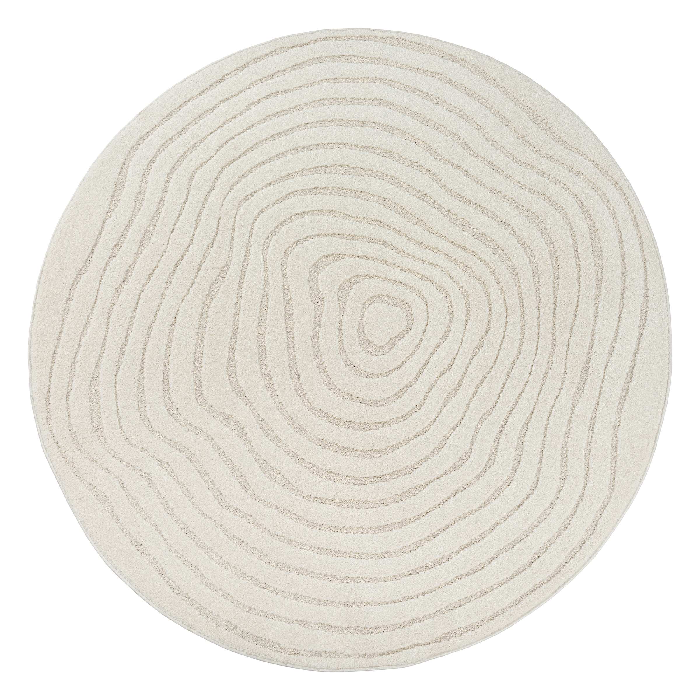 merinos Teppich »Elio« rund 16 mm Höhe moderner Kurzflor Teppich mit Hoch-Tief-Effekt, 3D Effekt